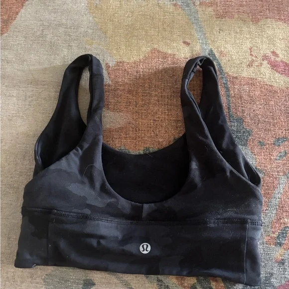 Lululemon reversible Black Camouflage Sports Bra - Picture 2 of 4